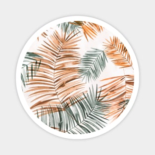 Palms branches Orange green Magnet